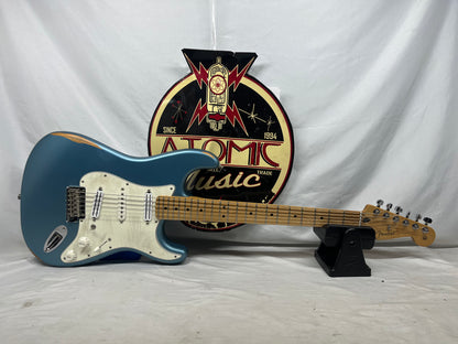 Fender Player Stratocaster Strat Electric Guitar MIM - Made in Mexico - Home-Distressed Tidepool