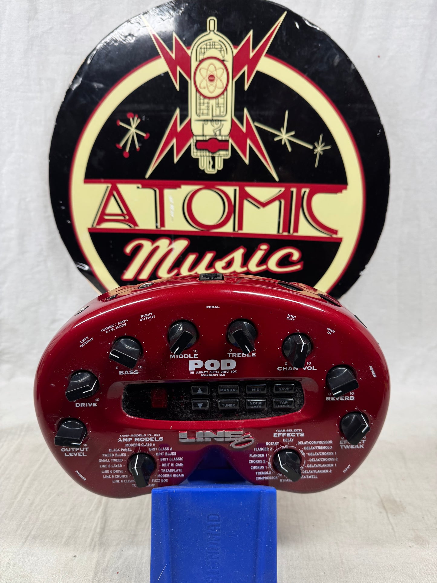 Line 6 POD Version 2.0 Amp Modeler Multi-Effects Module with Power Supply