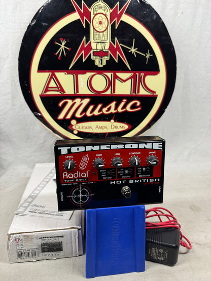 Radial Engineering ToneBone Hot British Tube Distortion Pedal with Power Supply + Box
