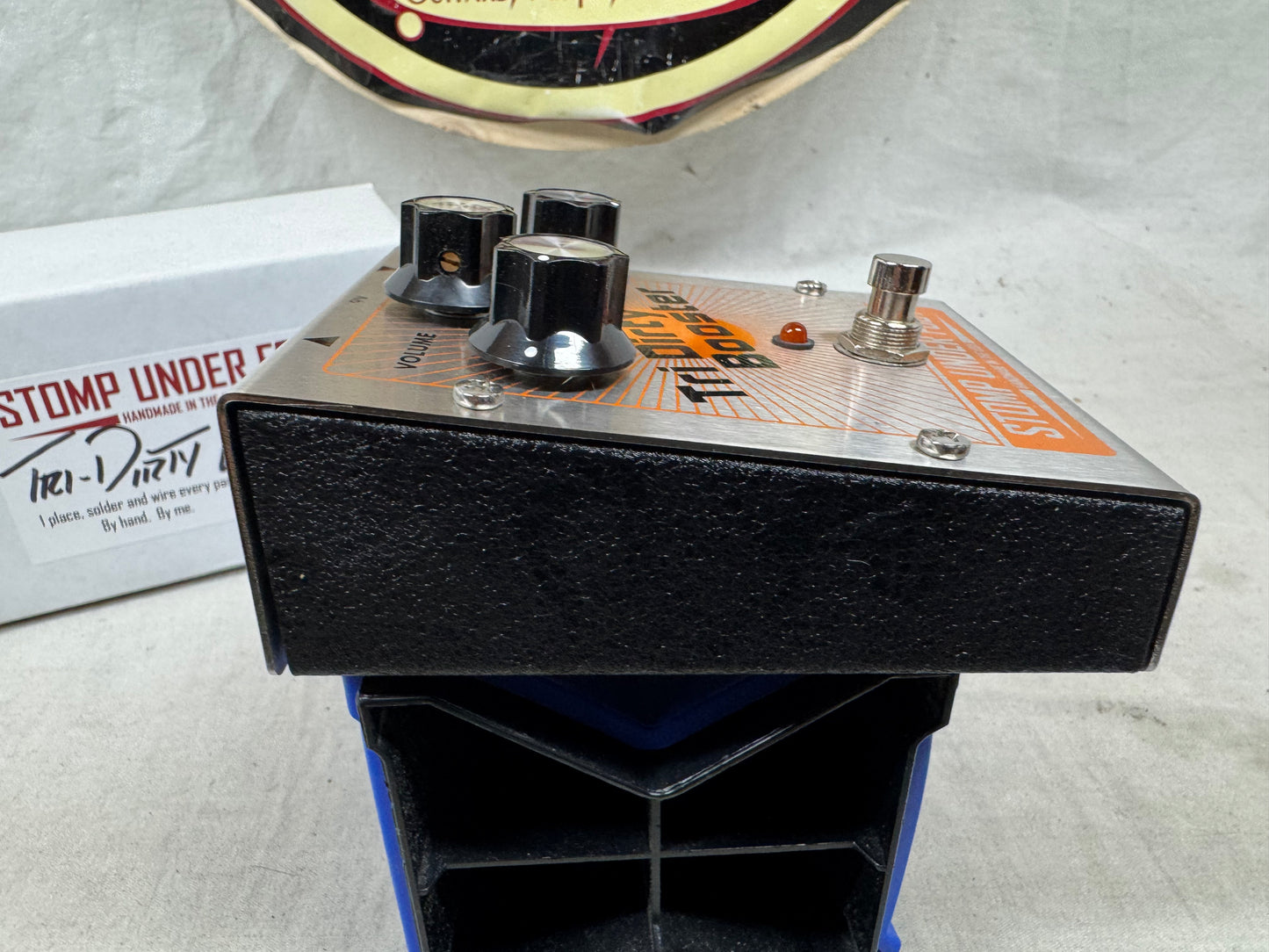 Stomp Under Foot Tri Dirty Booster Boost Pedal with Box