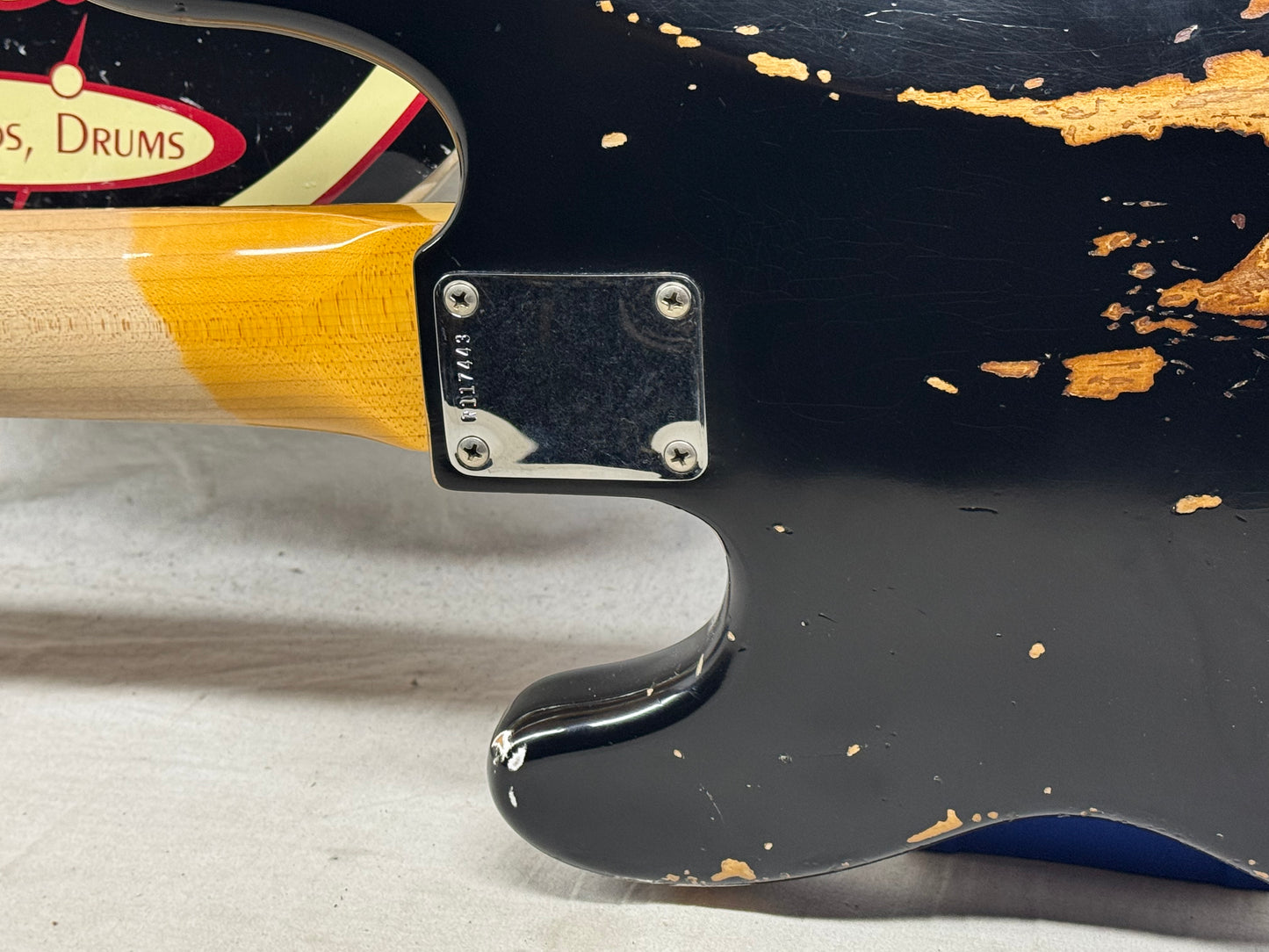 Fender USA Custom Shop '63 1963 P Bass HVR RW 4-string Precision Bass with COA + Case 2023 - Heavy Relic'd Black / Rosewood fingerboard