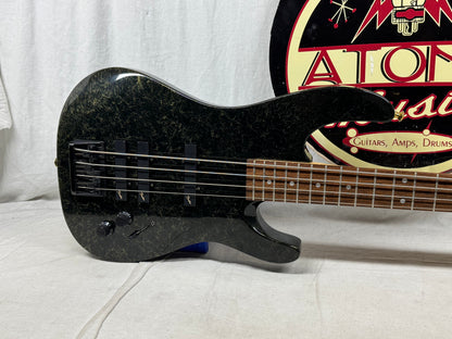 Fender HM Bass IV heavy metal 4-string Bass with Case - MIJ Made In Japan 1989 - 1990 - Green / Gold