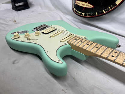 Fender American Performer Stratocaster Strat HSS Electric Guitar - Satin Surf Green