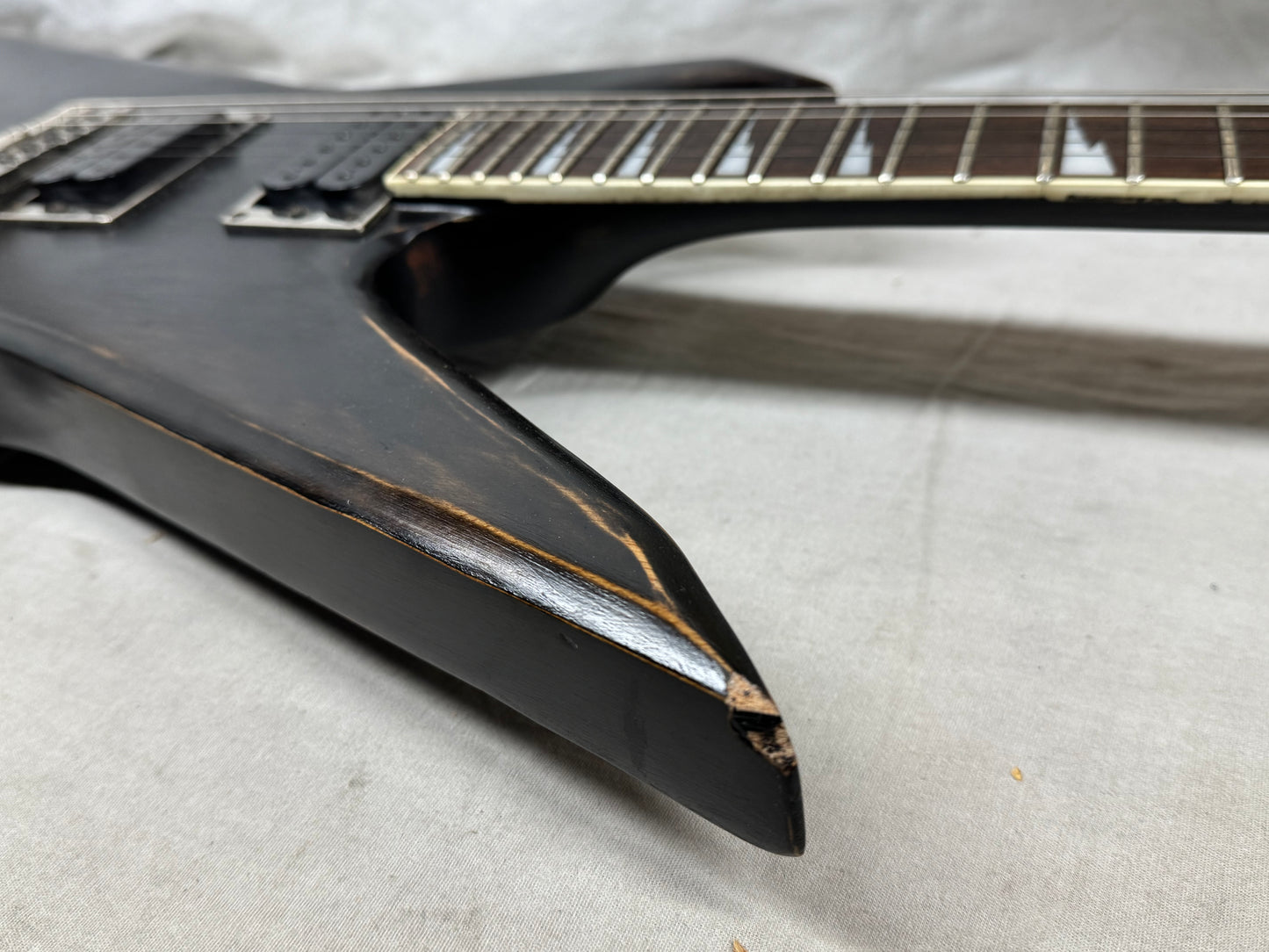 Ibanez X Xiphos Series XPT700FN xpt700 xpt 700 fn Guitar with Case - crack in body - Rusty Glitter Flat - sanded off in most areas - 2008