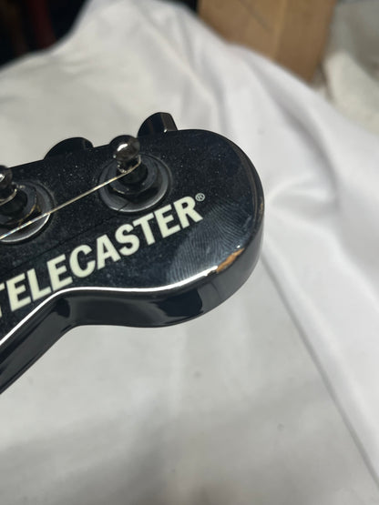 Squier Double Fat Telecaster tele Deluxe 2002 Electric Guitar - Black Metallic