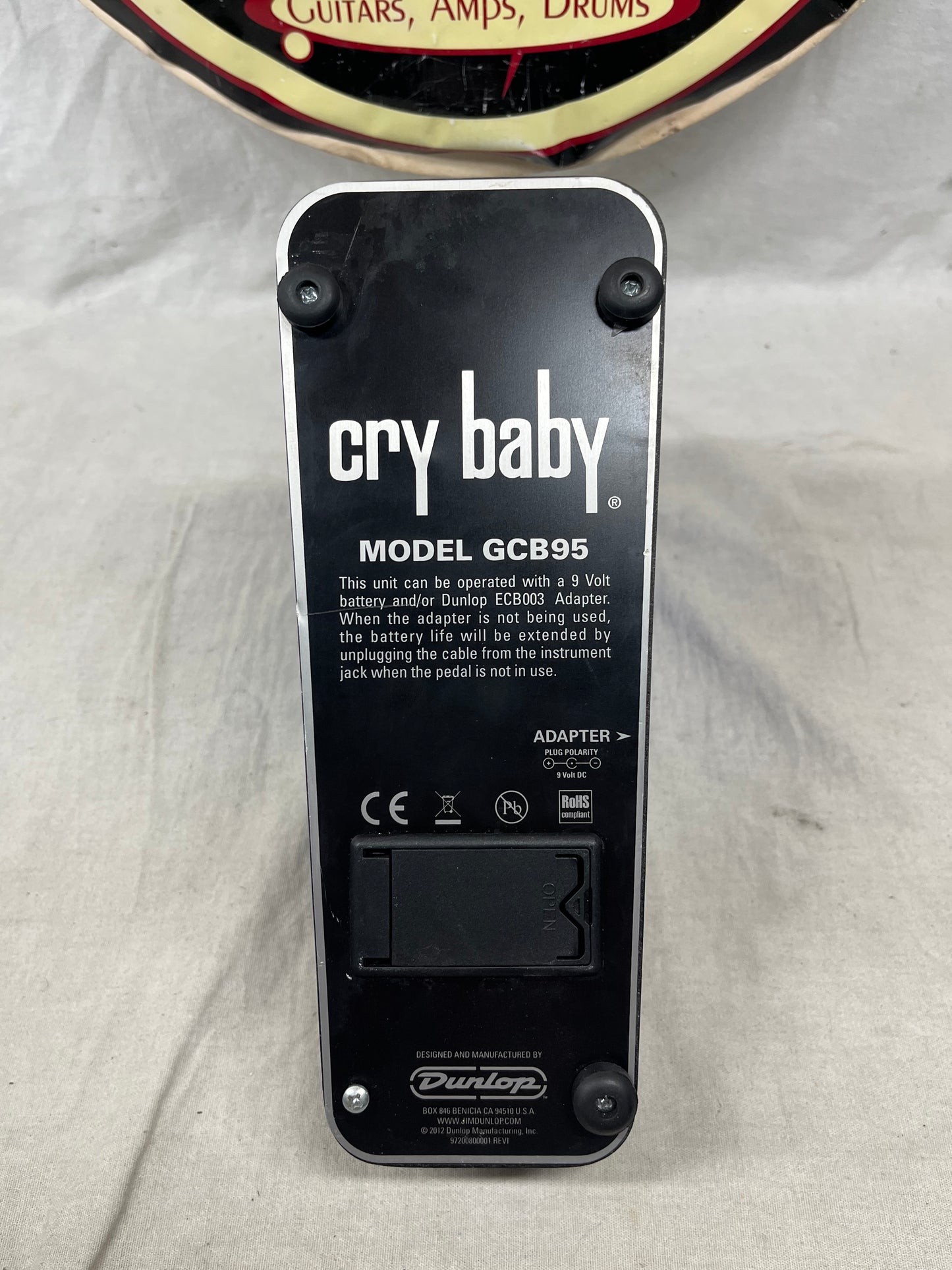 Dunlop GCB95 GCB-95 Cry Baby crybaby Wah Pedal - Rev I Circuit