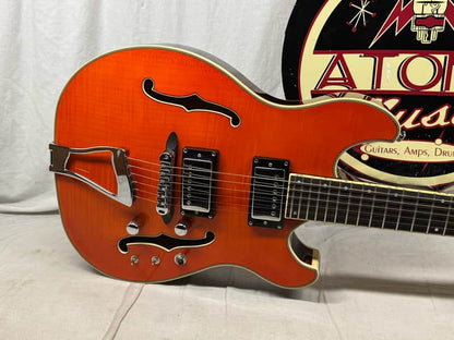 Eastwood Classic 6 TA PH Hollowbody Guitar with Case - Image 4