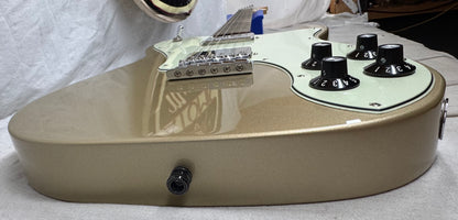 Fender Chris Shiflett Telecaster Deluxe Guitar with Case 2019 - Shoreline Gold / Rosewood fingerboard