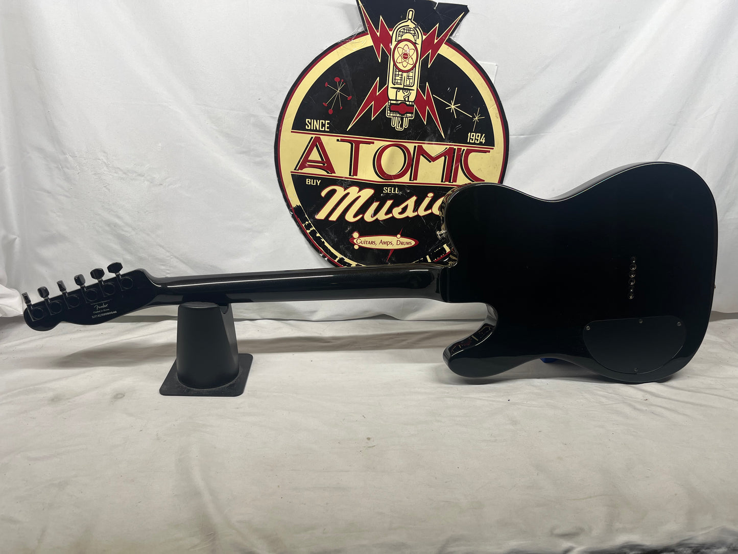 Squier Double Fat Telecaster tele Deluxe 2002 Electric Guitar - Black Metallic