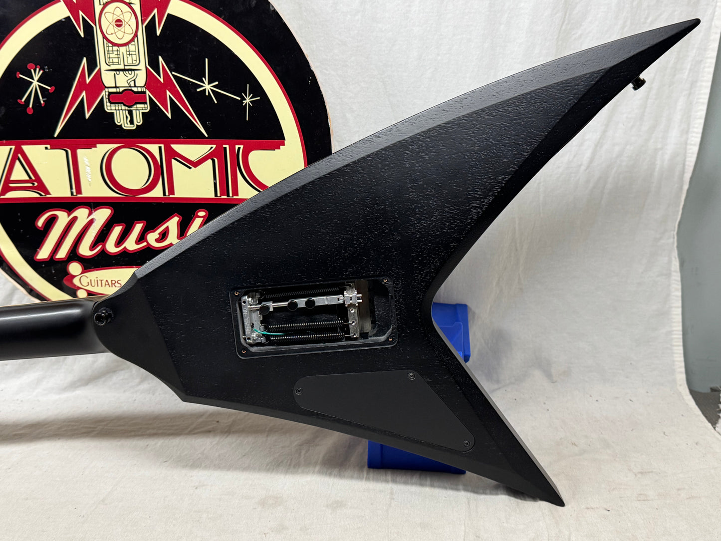 Washburn USA Custom Shop Vindicator Flying V Guitar with Case - Black