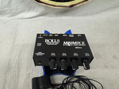Rolls MX51s MINIMIX II 2 Stereo Line Mixer with Power Supply