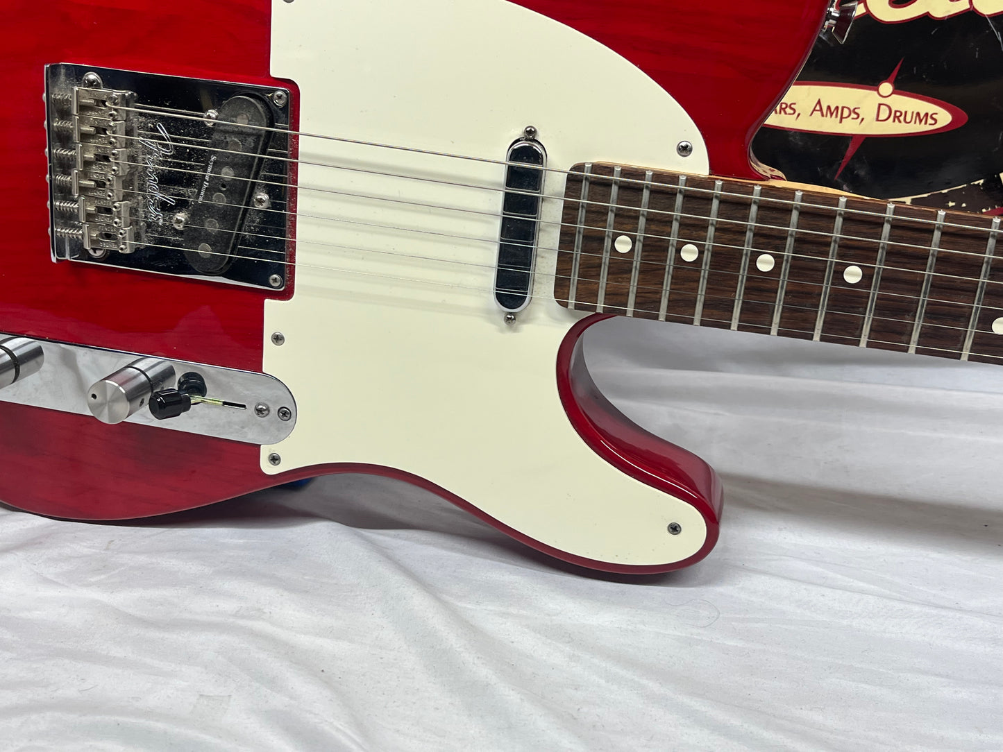Fender American Standard Telecaster Tele Crimson Red Electric Guitar - Pickups have been Replaced with Seymour Duncan APTL-1/APTR-1
