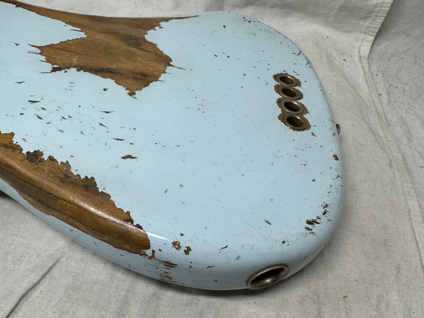 Fender USA Custom Shop '55 1955 Precision Bass Relic 4-string P-Bass with COA + Case 2020 - Sonic Blue / Roasted Maple neck