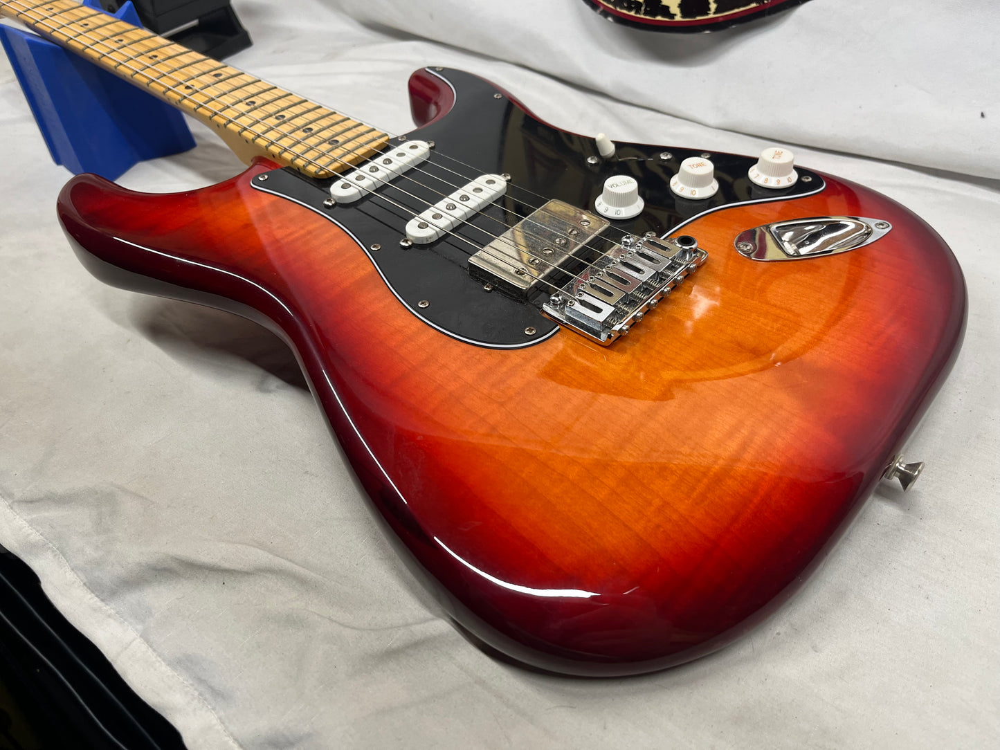 Fender Player Stratocaster Strat Plus Top Electric Guitar - Aged Cherry Burst