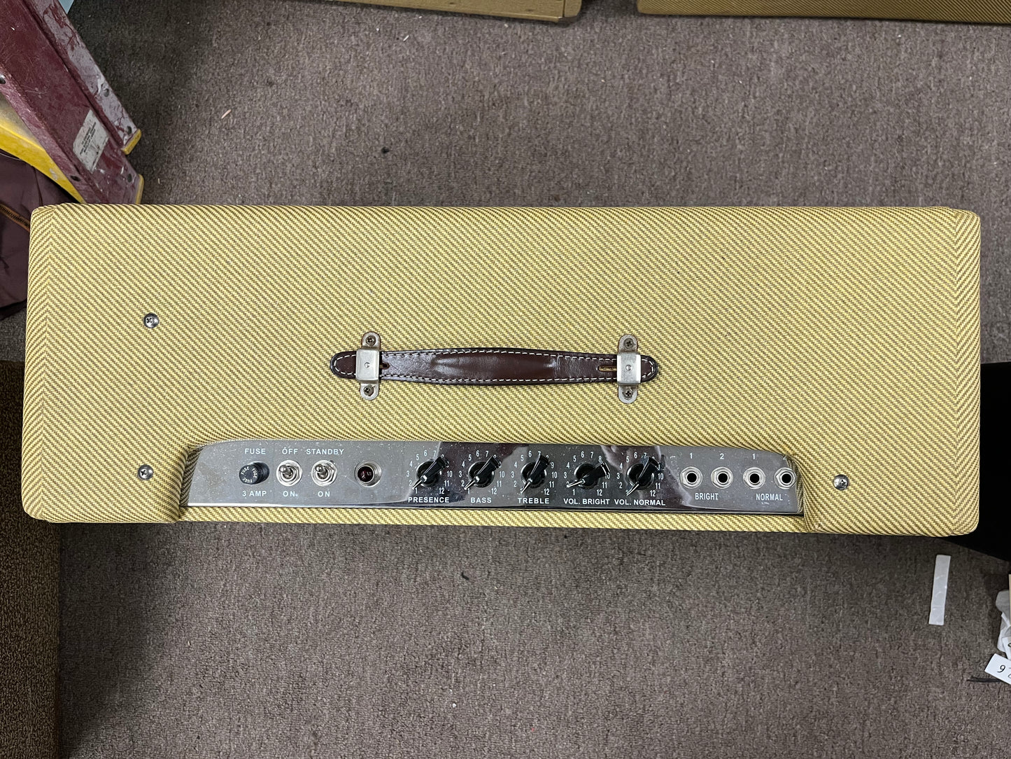 Fender 1957 Vintage Twin 5D8-A Guitar Tube Amplifier Combo - Reissue Chassis Re-Tweed Cabinet - Speakers from 1954 - Local Pickup Only