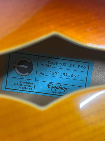 Epiphone Joe Pass Emperor-II Pro Archtop Hollow Body Electric Guitar