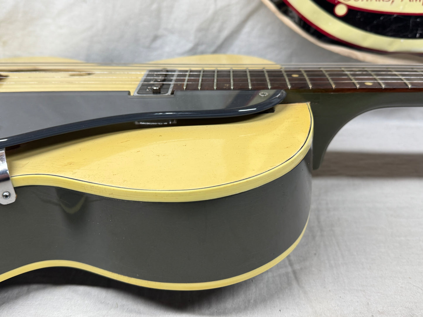 Gretsch USA 6187 g6187 Clipper Hollowbody Guitar with Case - neck/headstock repaired 1957 - Cream / Cadillac Green