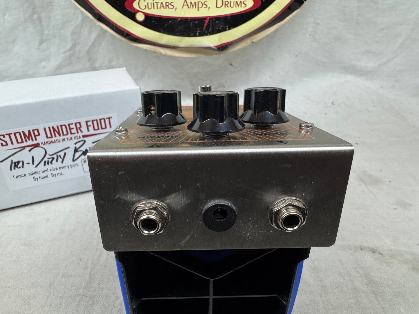 Stomp Under Foot Tri Dirty Booster Boost Pedal with Box