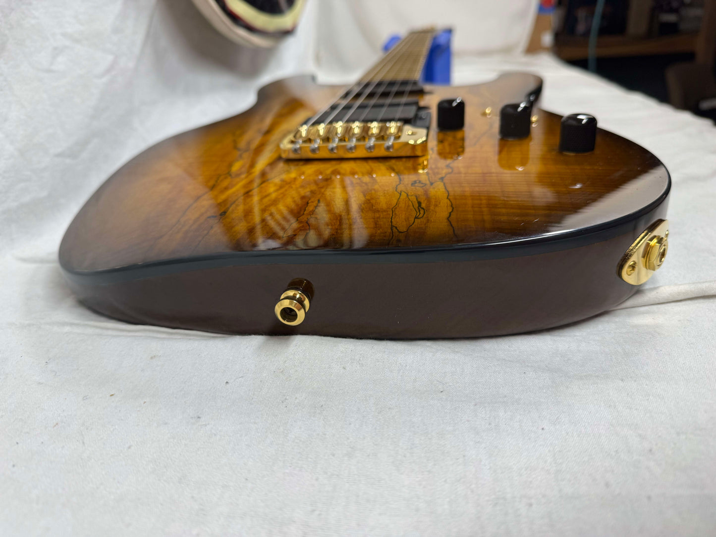 Warmoth S-style HSS Guitar with EMG Pickups by Houston Electric Guitar Jerry DeLue