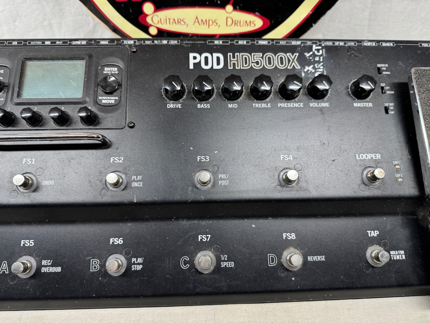 Line 6 POD HD500X Guitar Multi-Effects Preamp Pedal with Power Supply