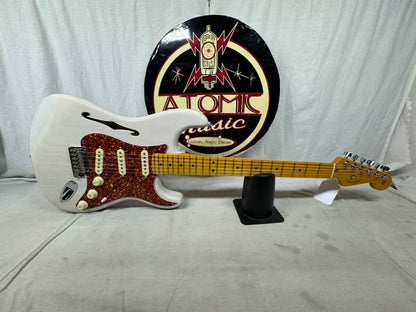 Fender American Professional II 2 Stratocaster neck on loaded FSR American Professional II 2 Thinline Semi-Hollow Body Guitar with Case - Image 3