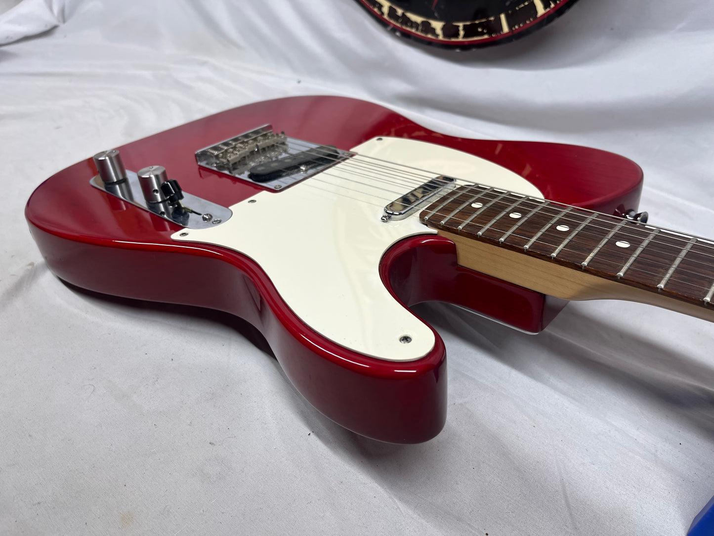 Fender American Standard Telecaster Tele Crimson Red Electric Guitar - Pickups have been Replaced with Seymour Duncan APTL-1/APTR-1