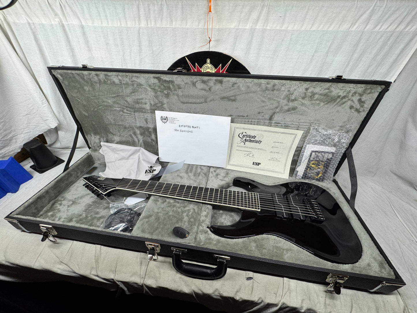 ESP Signature Series ESTEFB8 BLKFI STEF B-8 Stephen Carpenter (Deftones) Baritone 8-string Guitar with COA + Case - MIJ Made In Japan 2025 - Black
