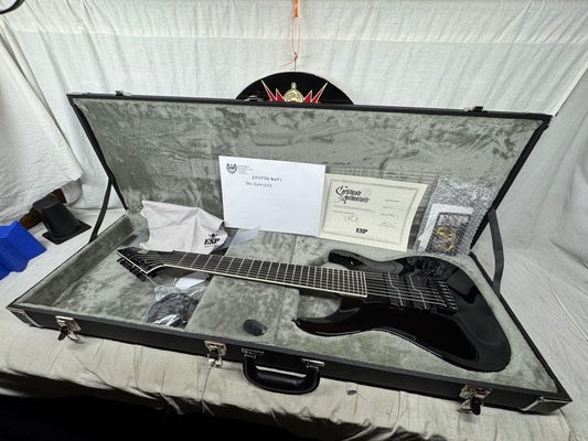ESP Signature Series ESTEFB8 BLKFI STEF B-8 Stephen Carpenter (Deftones) Baritone 8-string Guitar with COA + Case - MIJ Made In Japan 2025 - Black