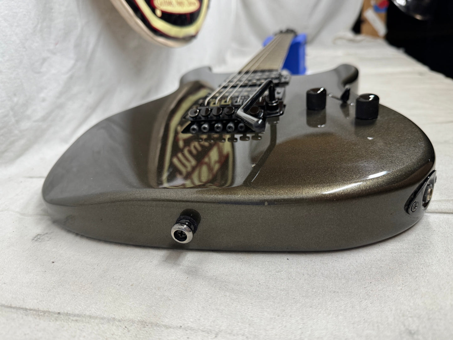 Squier by Fender Standard Series Stagemaster stage master HSH Deluxe Guitar - MIK Made In Korea 2000 - Pewter Gray Metallic