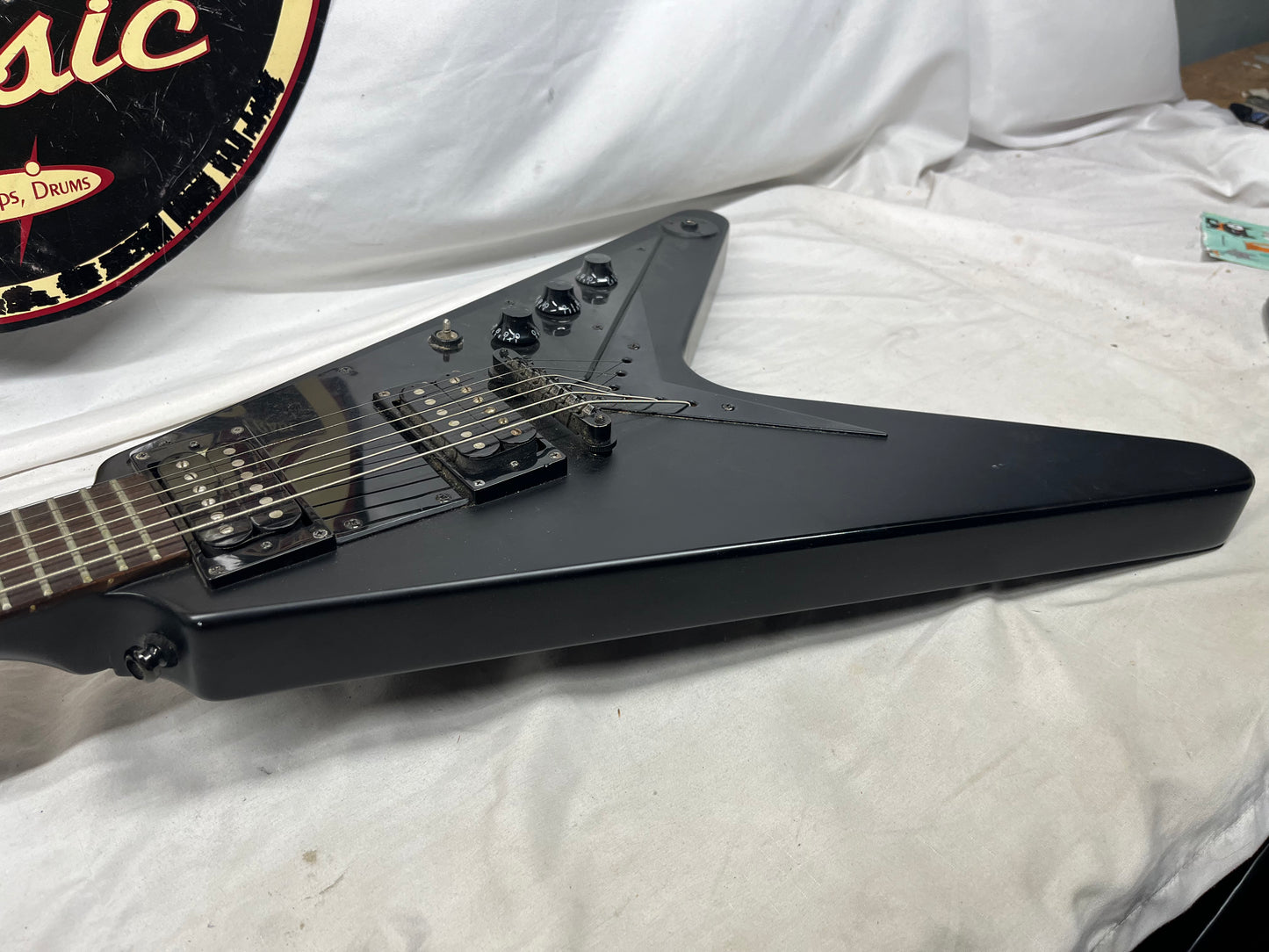 Epiphone Flying V Goth '58 Electric Guitar 2003 - Pitch Black