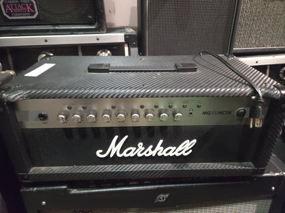 Marshall MG Carbon Fiber MG100HCFX 4-Channel 100-Watt Solid State Guitar Amp Head 2011 - 2018 - Black Carbon Fiber - Local Pickup Only
