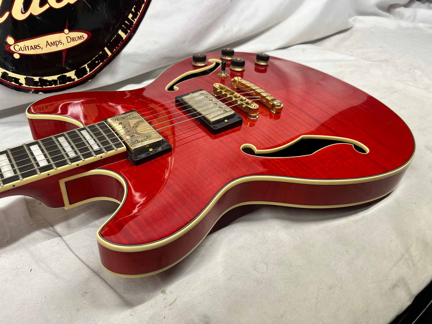 Ibanez AS93FM Doublecut Semi-Hollow Body Electric Guitar - Transparent Cherry Red