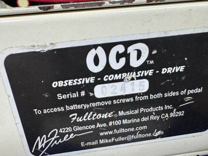 Fulltone OCD v1.1 v1 Series 1 Obsessive Compulsive Drive Overdrive Pedal 2005