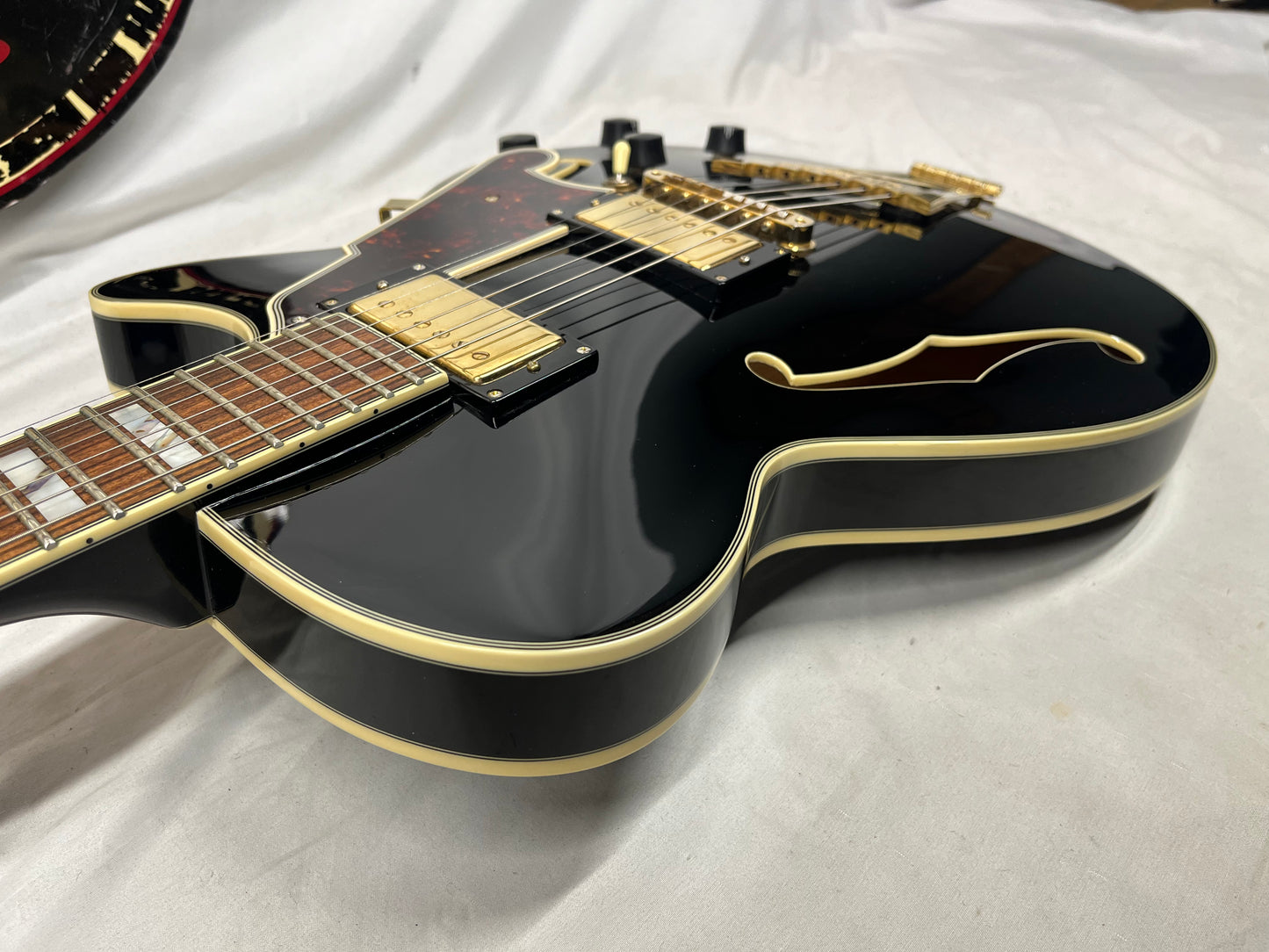 D'Angelico EX-SS Semi-Hollow Body Electric Guitar with Hard Shell Case