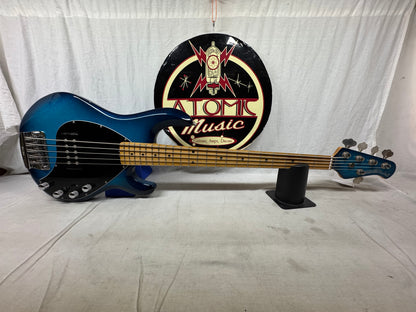 Ernie Ball Music Man StingRay sting ray 5H 5-string Bass with Case 2001 - Blue Dawn