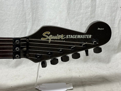 Squier by Fender Standard Series Stagemaster stage master HSH Deluxe Guitar - MIK Made In Korea 2000 - Pewter Gray Metallic