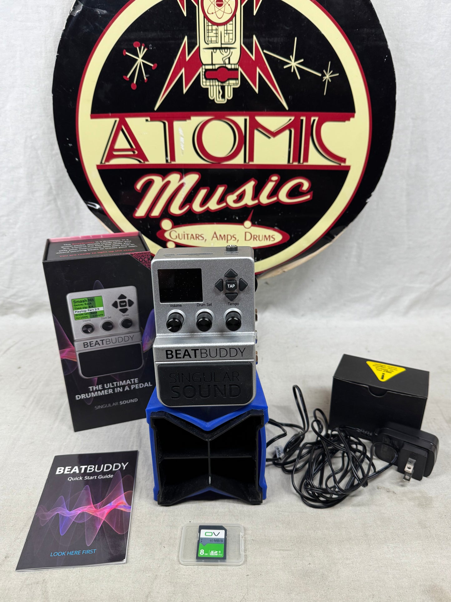 Singular Sound BeatBuddy beat buddy Drum Machine Pedal with Power Supply + Box