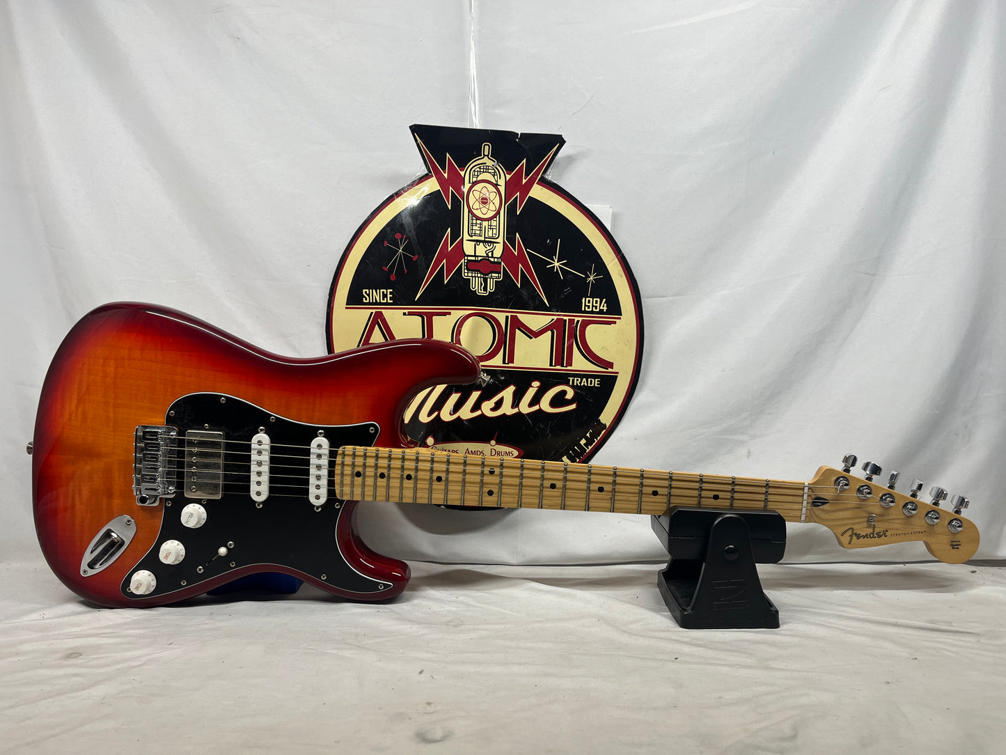 Fender Player Stratocaster Strat Plus Top Electric Guitar - Aged Cherry Burst