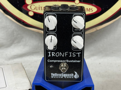 YellowSquash Sound Labs Iron Fist Compressor Sustainer Pedal with Box