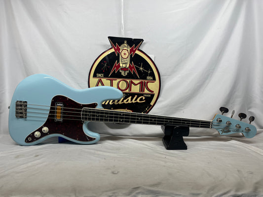 Fender Gold Foil Jazz Bass 4-String Electric Bass - Sonic Blue