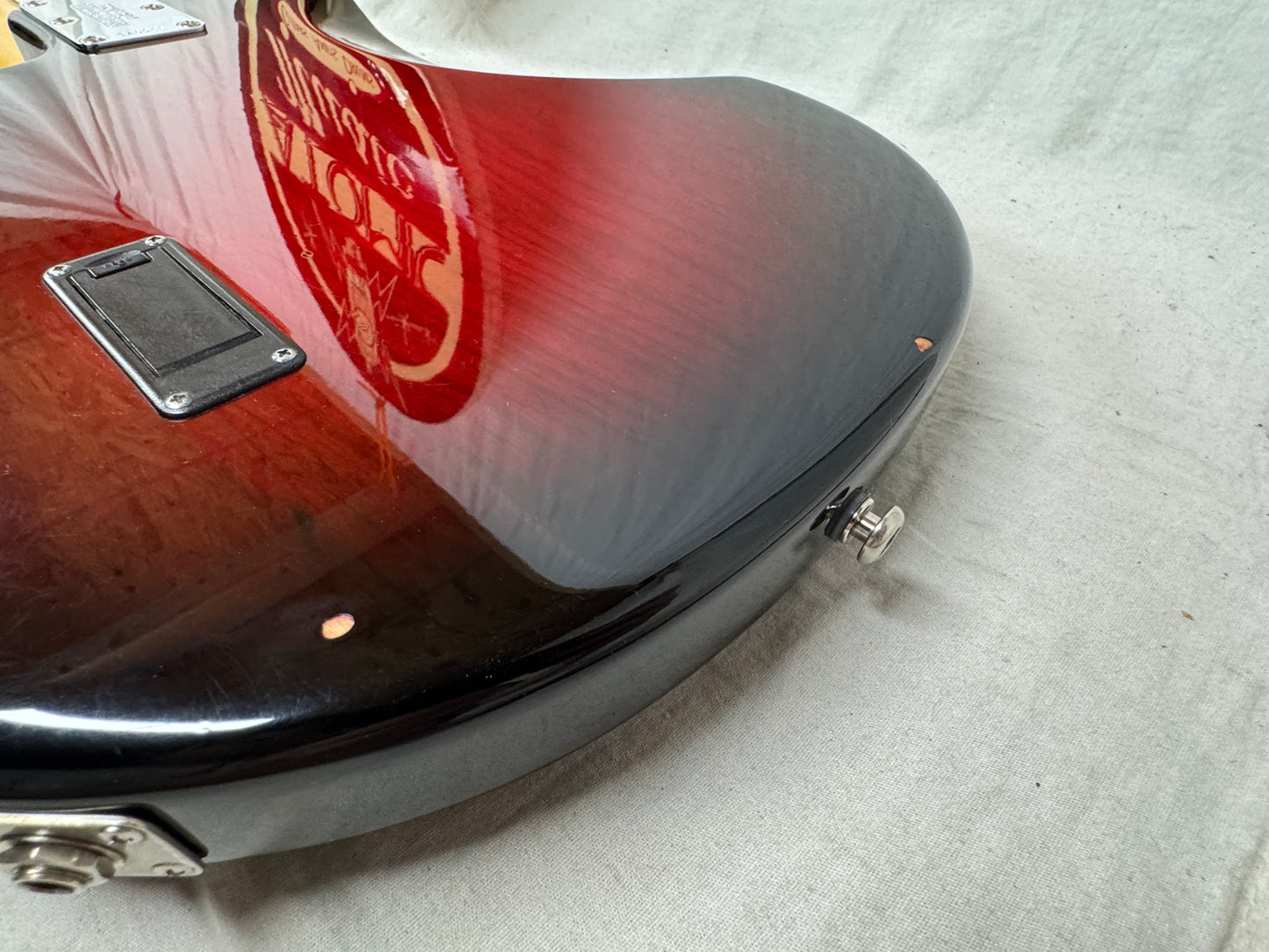 Ernie Ball Music Man Stingray 3 EQ H 3eq 4-string Bass with Case 2004 - Black Cherry Burst