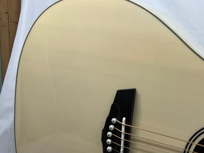 D'Angelico DAPG200G Premier Gramercy Gradn Auditorium Acoustic Electric Guitar - White Wash