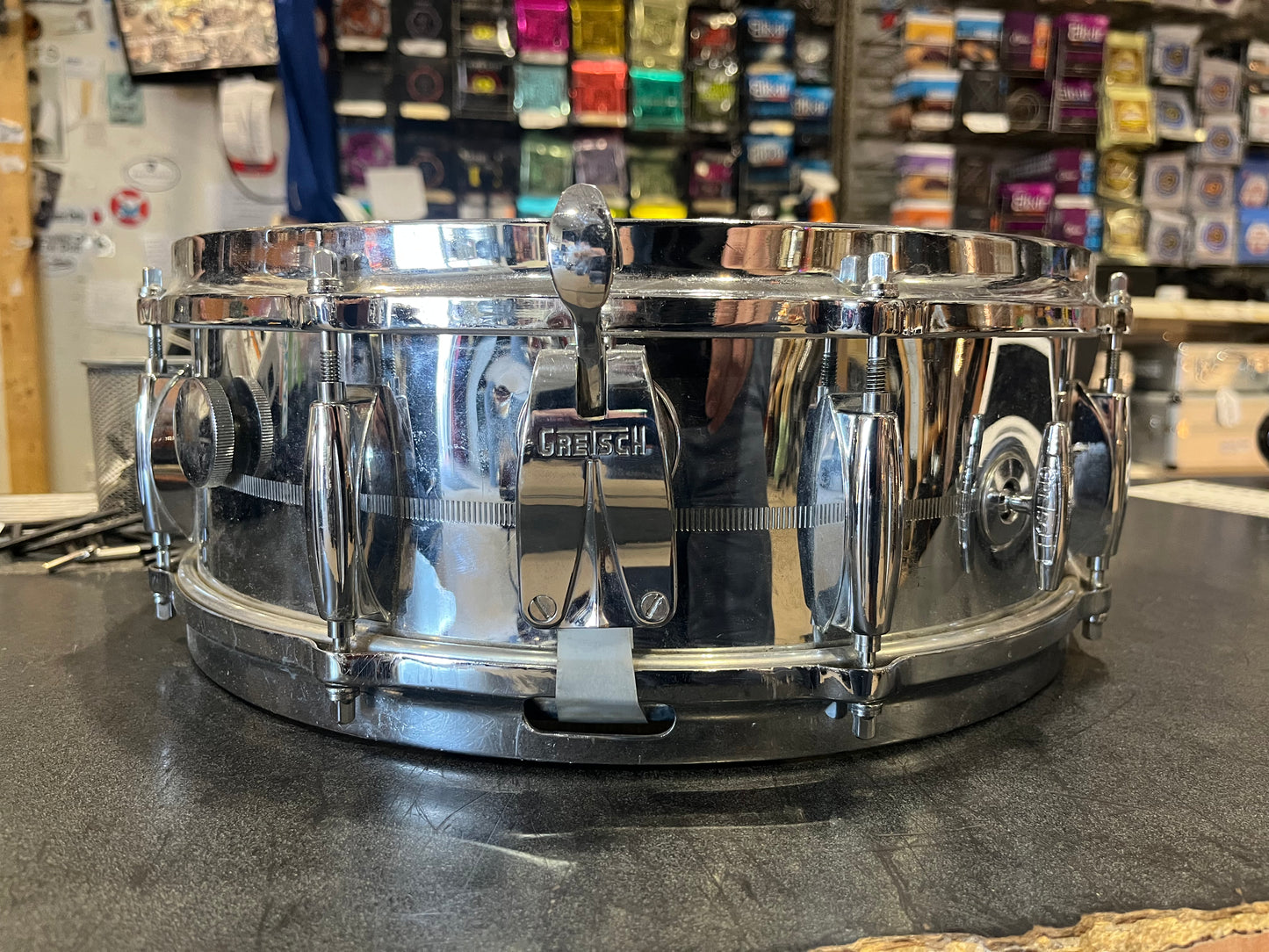 Gretsch Model 4160 Snare Drum Chrome Over Brass 14"x6"