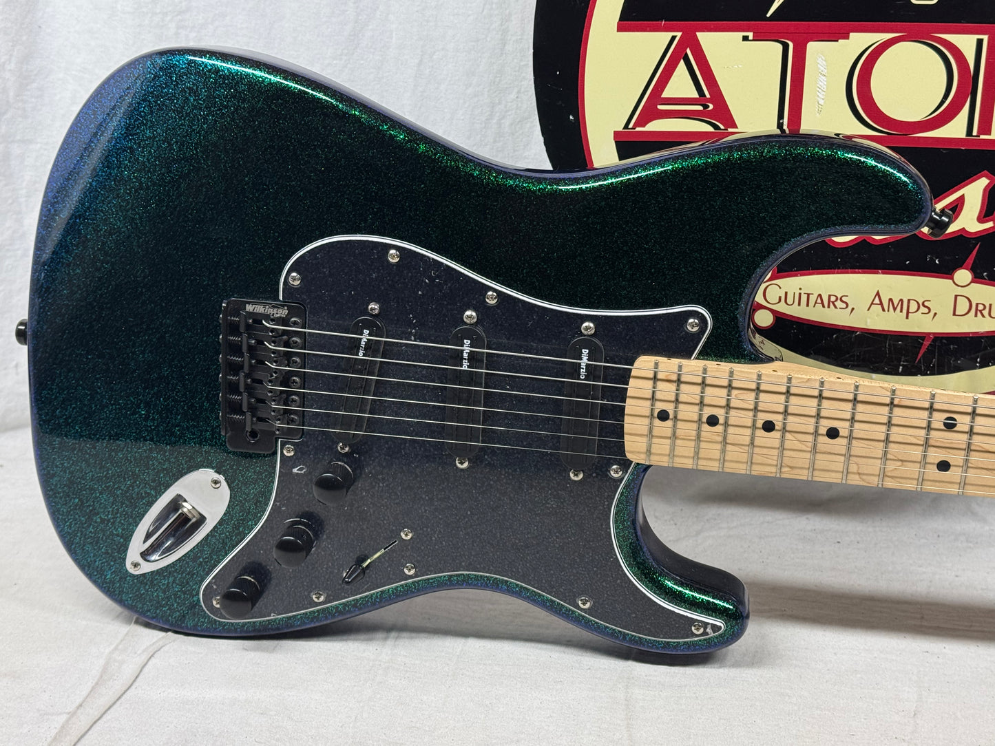 Fender Special Edition FSR Flip Flop Standard Stratocaster Guitar - upgraded! 2004 - Green-Blue