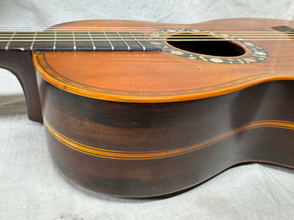Unknown Builder Parlor Acoustic Guitar with Case late 1800s - early 1900s