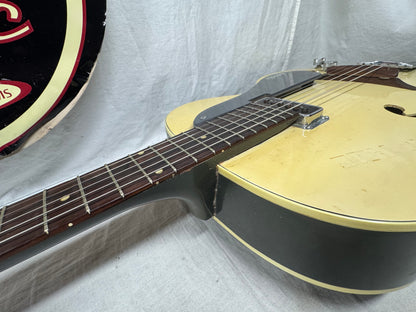 Gretsch USA 6187 g6187 Clipper Hollowbody Guitar with Case - neck/headstock repaired 1957 - Cream / Cadillac Green