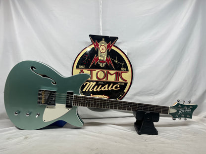 Rivolta Guitars Duocata Doublecut Semi-Hollow Body Electric Guitar - Duo Verde Metallic