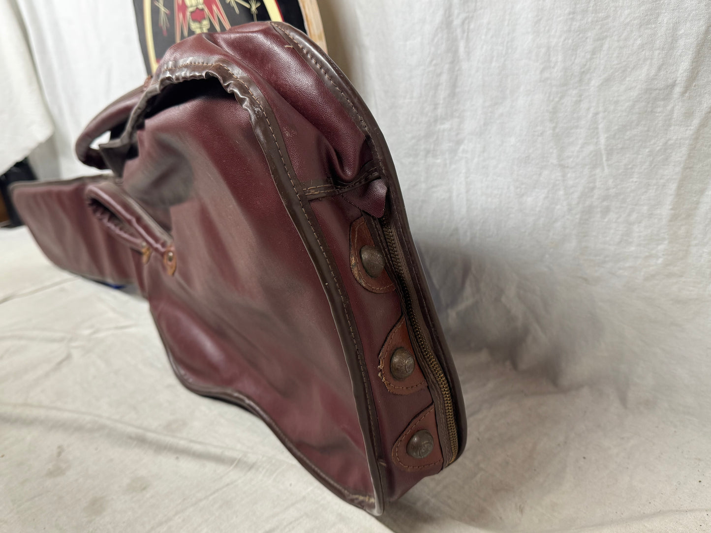 Victoria Vintage Plasti-Leather (Leather/Vinyl) Gig Bag 1950s - Brown