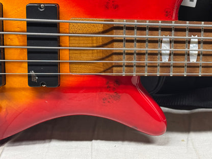 Spector Euro Series Eurobolt 5-String Bass with Gig Bag - Inferno Red