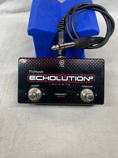 Pigtronix Echolution2 echolution 2 II Filter Pro Multi-Tap Delay Pedal with Remote Switch + TRS cable